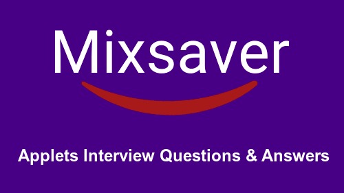 Applets Interview Questions & Answers