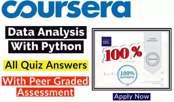 Data Analysis With Python Coursera Answers