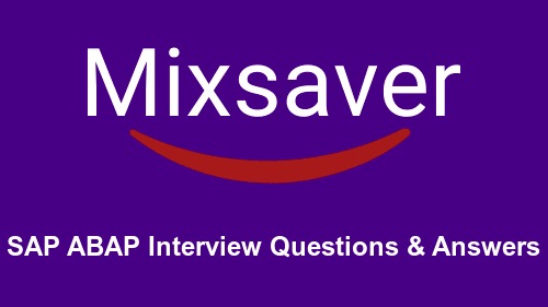 SAP ABAP Interview Questions & Answers