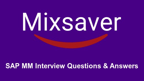 SAP MM Interview Questions & Answers