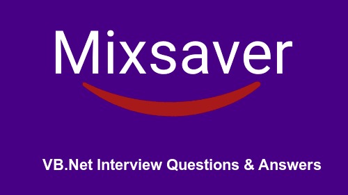 VB.Net Interview Questions & Answers
