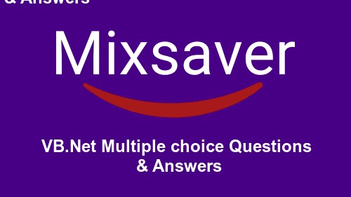 VB.Net Multiple choice Questions & Answers