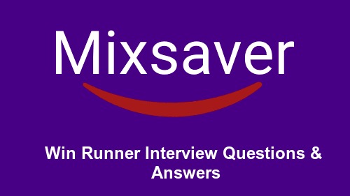 Win Runner Interview Questions & Answers