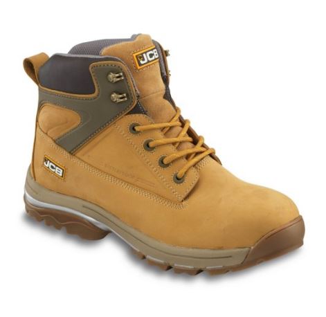 JCB FAST-TRACK Safety Waterproof Work Boots Tan Honey (Sizes 6-13).