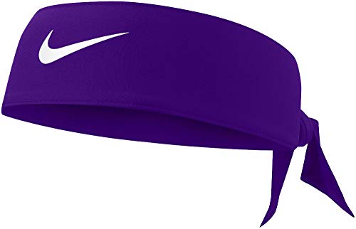 Nike Purple Dri-Fit Head Tie 3.0 - Tie Headband - Purple/White.