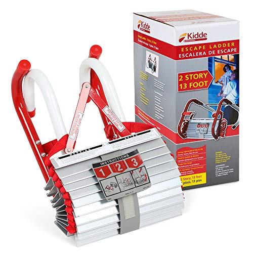 Kidde 468193 KL-2S Two-Story Fire Escape Ladder with Anti-Slip Rungs.
