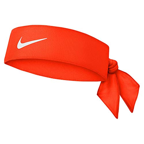 Nike Orange Dri-Fit Head Tie 3.0 - Tie Headband - Orange/White.