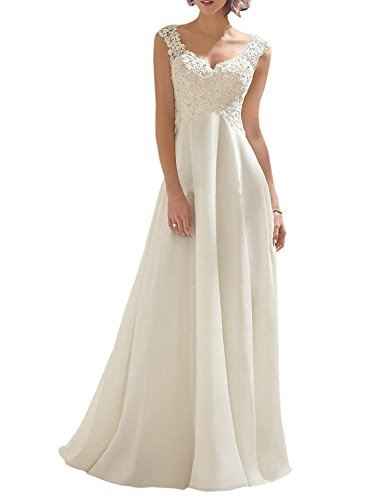 SIQINZHENG Women's Sweetheart Full Lace Beach Wedding Dress on Sale.