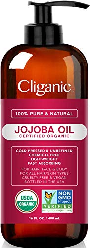 Cliganic USDA Organic Jojoba Oil.