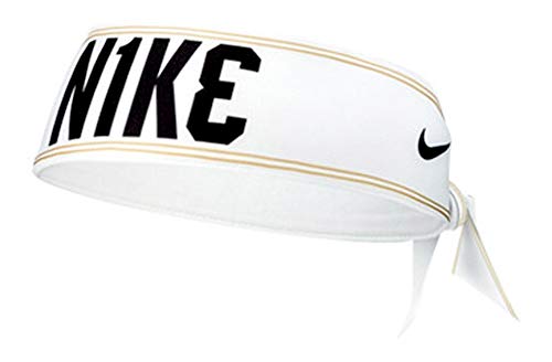 Nike Unisex Dry Head Tie with Dri-Fit Technology (White/Gold).