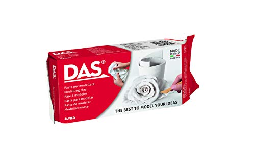 DAS Air-Hardening Modeling Clay, 2.2 Lb. Block, White Color.