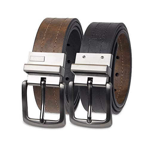 Levi's Men's Leather Belt With Plaque Buckle.