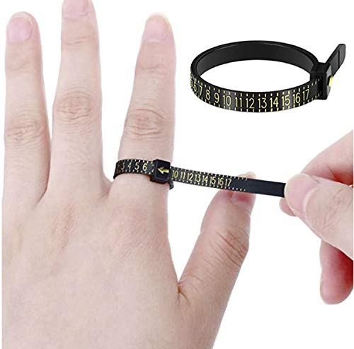 Ring Sizer Measuring Set Reusable Finger Size Gauge Measure Tool.