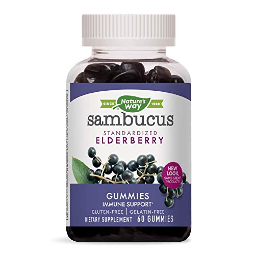Nature's Way Sambucus Black Elderberry Gummies with Vitamin C and Zinc.