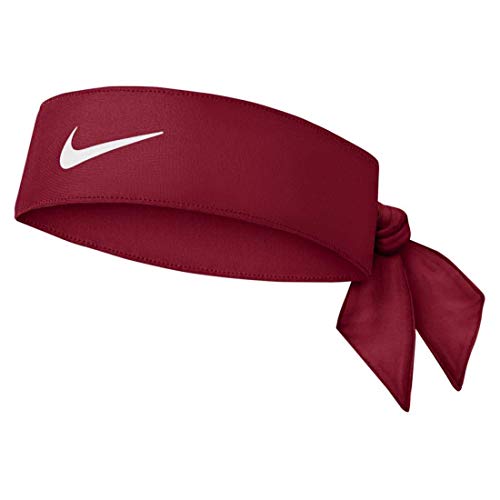 Nike Maroon Dri-Fit Head Tie 3.0 - Tie Headband - Maroon/White.