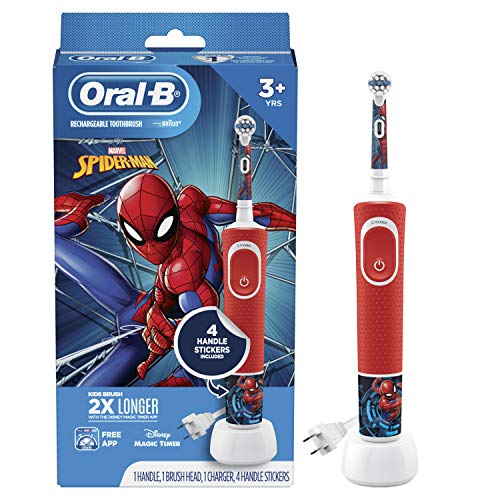 Oral-B Kids Electric Toothbrush Featuring Marvel's Spiderman.