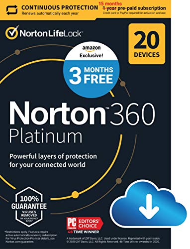 Norton 360 Premium Antivirus Software for 10 Devices with Auto Renewal.