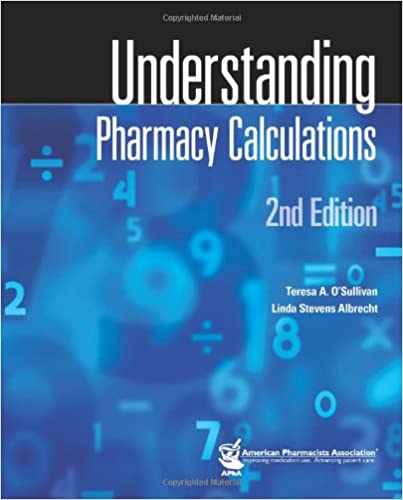 Understanding Pharmacy Calculations Book Sale.