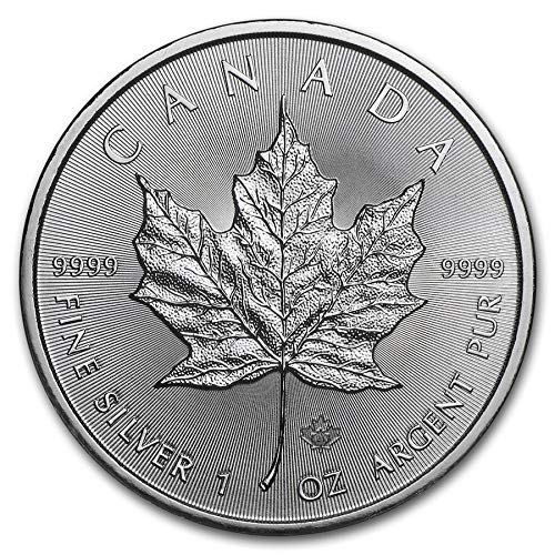 CA Maple Leaf 1 Ounce .9999 Silver Coin Dollar Uncirculated Mint.
