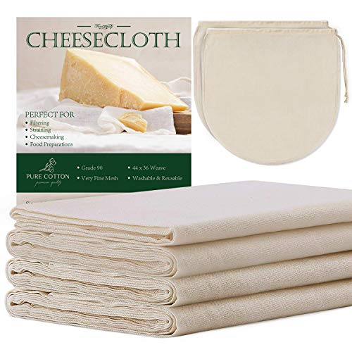Sufaniq Cheesecloth Grade 90-9 Square Feet Unbleached 100% Cotton.
