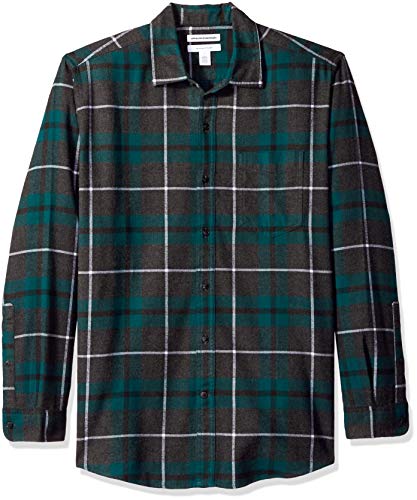 Essentials Mens Regular-fit Long-Sleeve Plaid Flannel Shirt promo code.