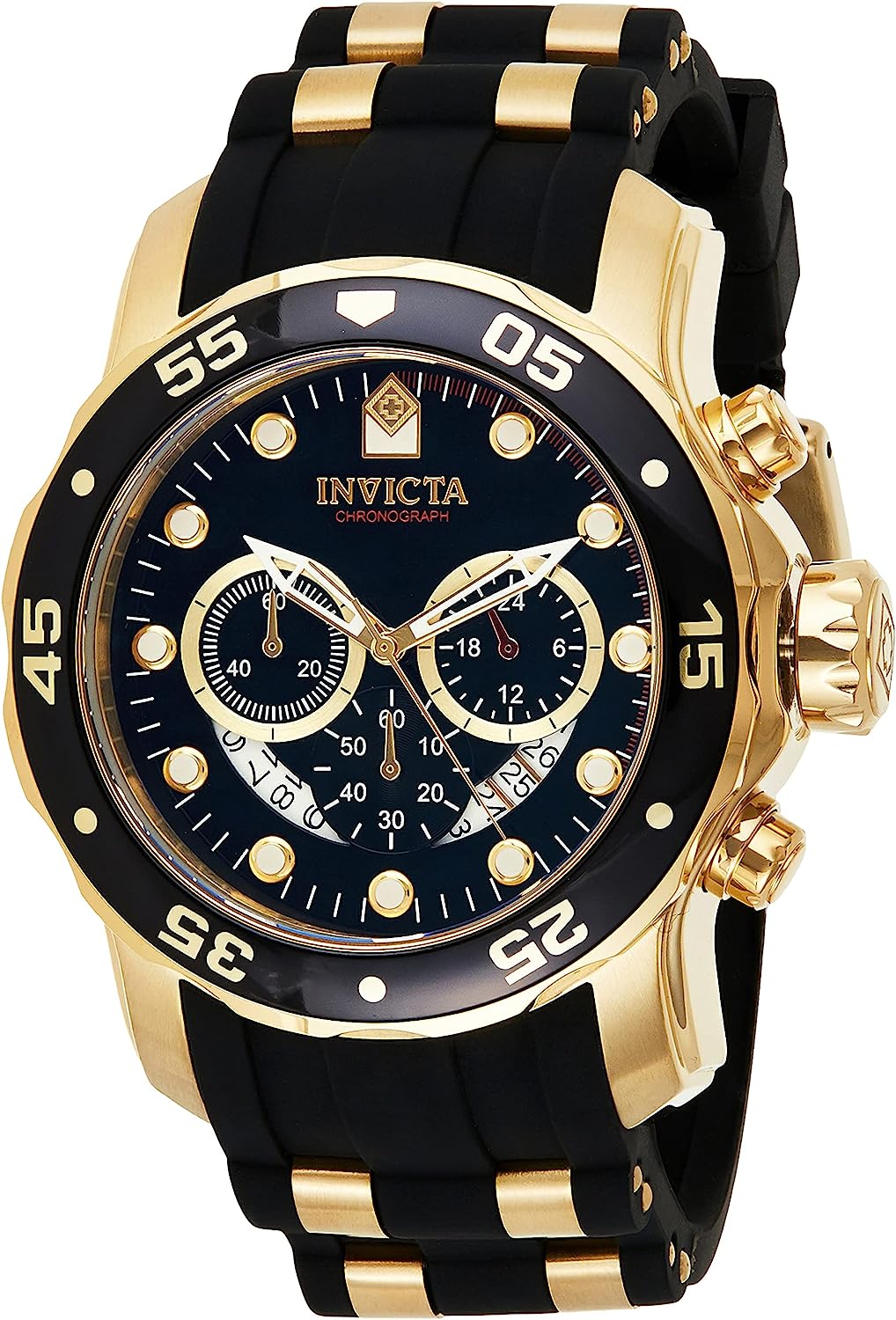 Invicta Men's Gold Dial Stainless Steel Quartz Watch.