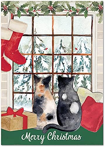 Christmas Card-Cats Boxed Christmas Cards Set of 12.