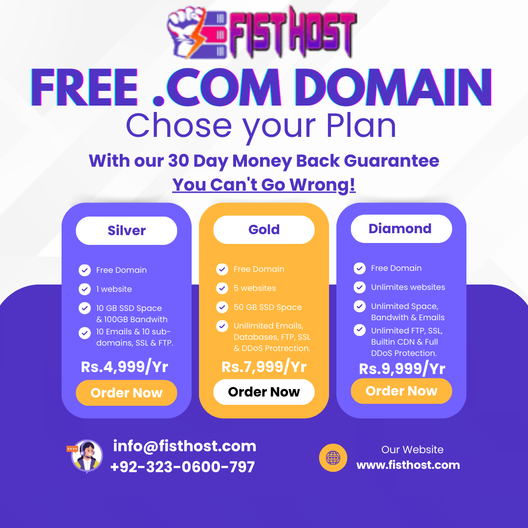 Free .COM Domain offer.