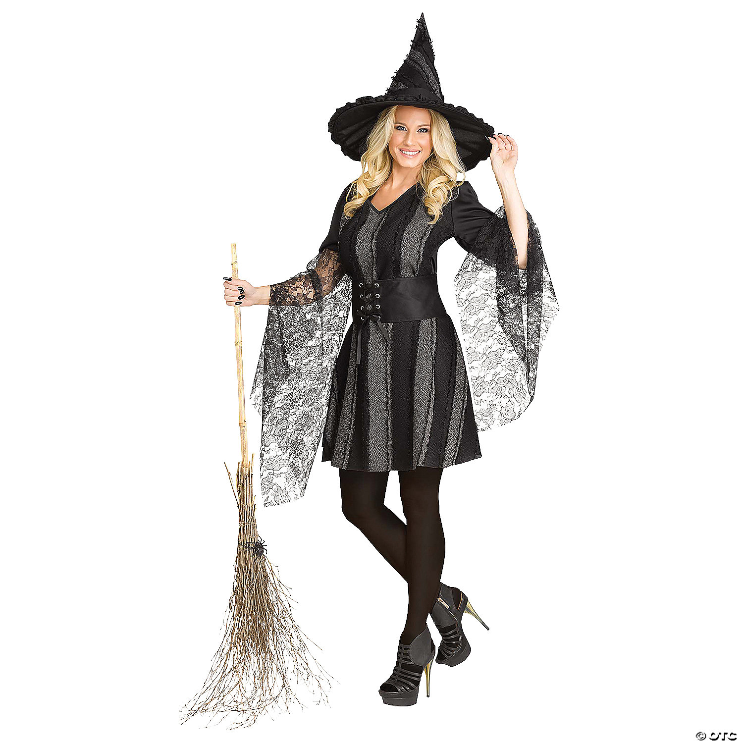 Gray & Black Striped Halloween Outfit.