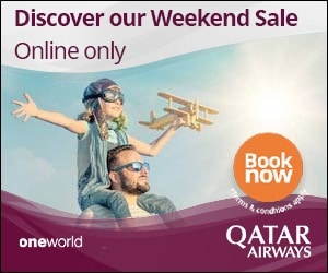 Bahrain Qatar Airways Ticket special discount.
